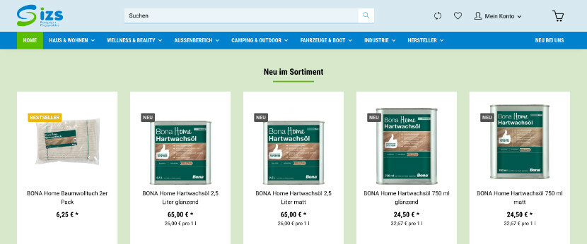 IZS Shop - Reinigungs- und Pflegeprodukte
