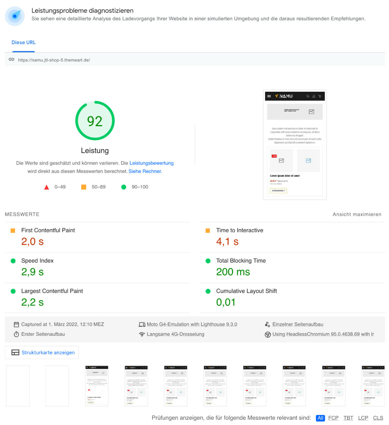 mobile page speed