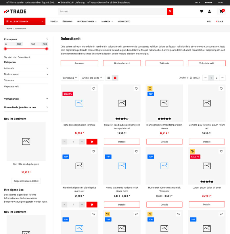 Trade - JTL-Shop 5 Template