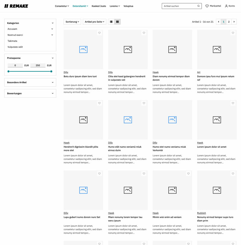 Catalog Theme f&uuml;r Remake